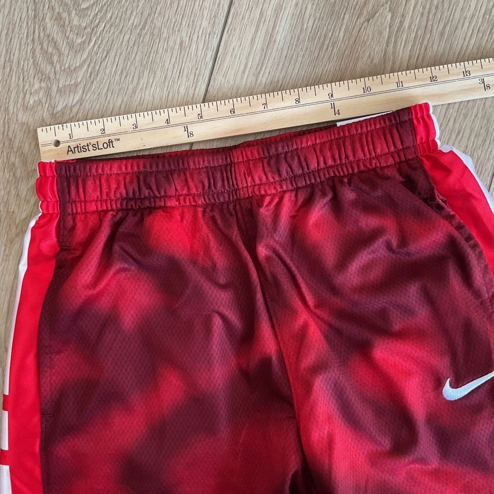 Nike Dri Fit Kids Basketball Loose Fit‎ Shorts Red Swoosh Athletic M